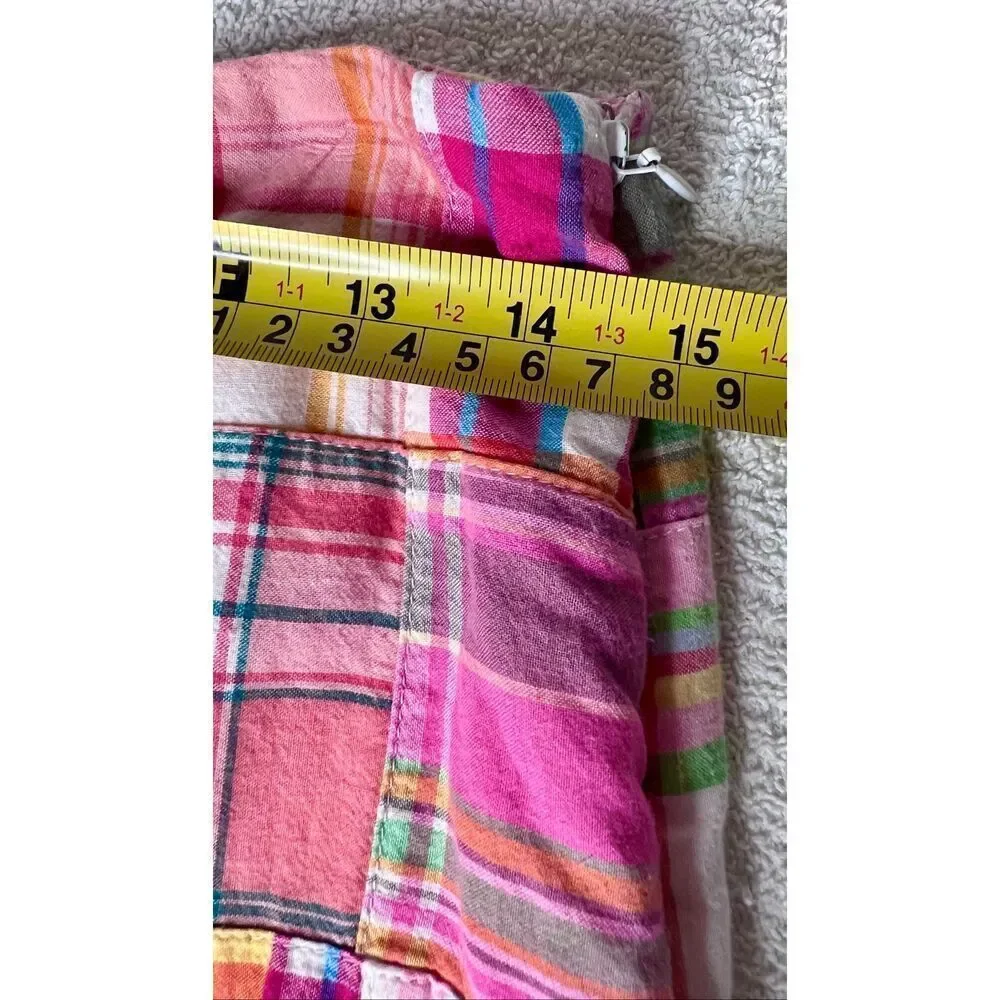 Talbots pink madras